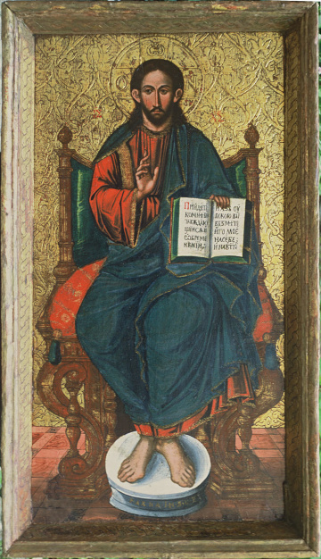 ХРИСТОС НА ТРОНІ, 1650 р., дерево, левкас, темпера, 91.5х50.5, приватна збірка
