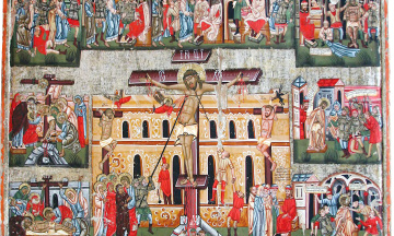 СТРАСТІ ГОСПОДНІ, початок ХVІ ст., дерево, левкас, темпера, 174х139, НМЛ