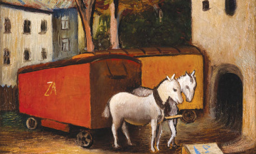 РОМАН СЕЛЬСЬКИЙ "Фургон" 1926, полотно, олія, 45.7х54.6, приватна збірка